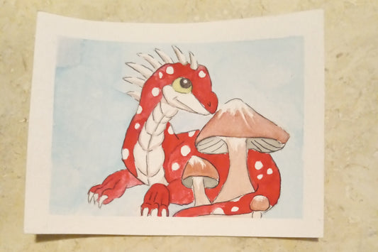 Mushroom Dragon - Postcard