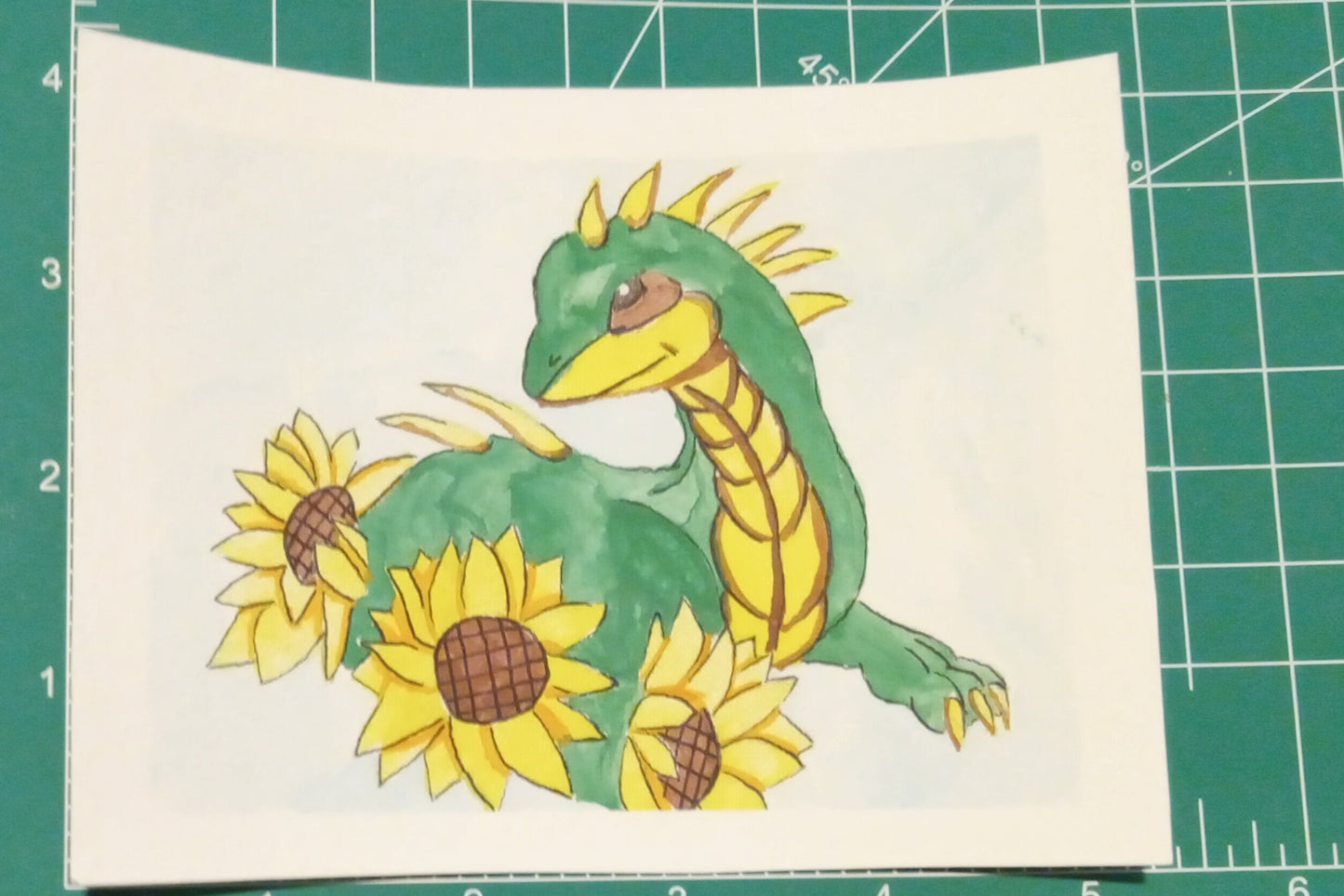 Sunflower Dragon - Postcard